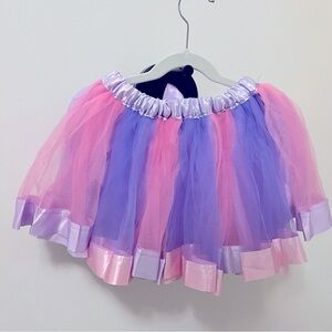 Girls Rainbow Tulle Tutu Skirt Ballet Dance Party Dress Up Costume Small (5-8y)